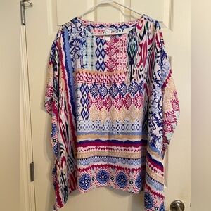 Chico’s Multicolor Patterned Poncho Size L/XL